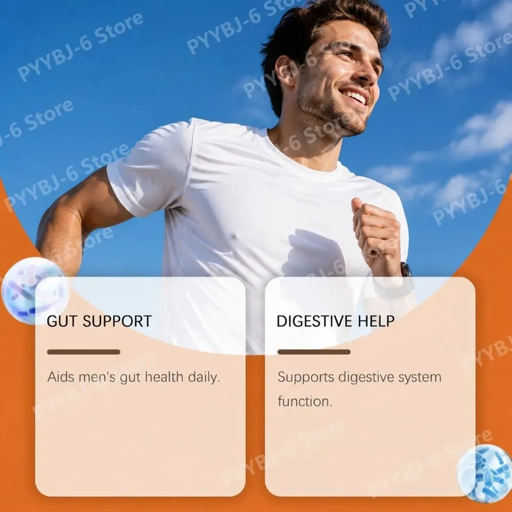 Men's Digestive Health Gummies – Prebiotic at Probiotic Blend – Sinusuportahan ng Peach Flavor ang Men Gut Health Araw-araw — image 5