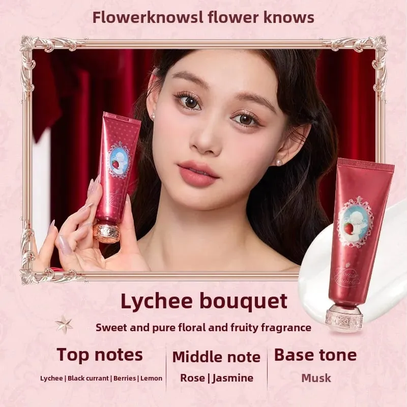 Flowerknows Strawberry Cupid Scented Hand Cream Moisturising Nourishing Skin Care Lotions for Women Whitening Cream Make Up