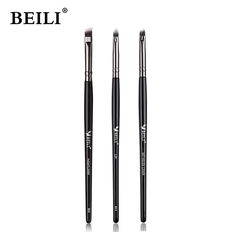 3pcs Makeup Brush Set Blade eyeliner brush fine oblique head eyebrow brush outline eyeliner ultra-thin eye shadow brush makeup b — image 21