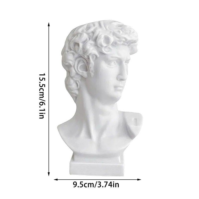 Kreative Statue Von David Form Pinsel Topf Desktop Ornamente Lagerung Box Haushalt Make-Up Pinsel Organizer
