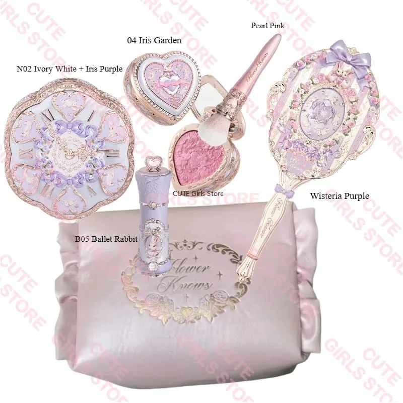 Makeup Set Flower Knows Bunny Garden Collection 6 Color Eyeshadow Palette Embossed Blusher Shine Lipstick Kit Maquiagem — image 21