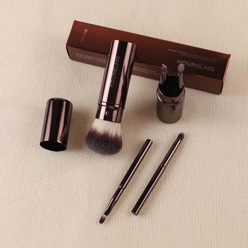 Zandloper Makeup Brush-1018 Multifunctionele set van 5 borstels Losse poederborstel Lippenseel Wenkbrauwborstel Draagbare make-upborstel — image 3
