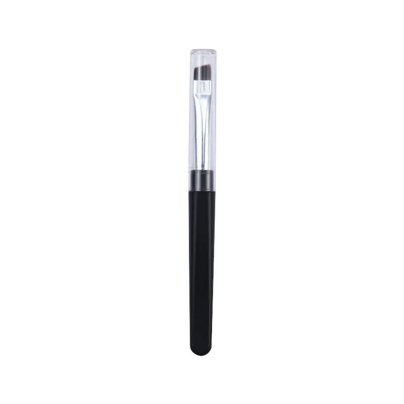 ★▲1PC przenośne pędzle do makijażu cieni do powiek rozmiar podróżny pędzle do makijażu brwi silikonowe Glit niezbędne narzędzia kosmetyczne z pokrywką — image 6