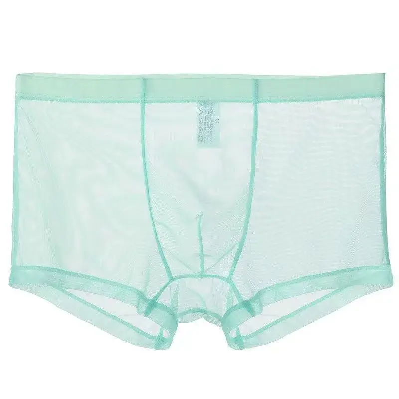 Underwear Transparent Boxers Bulge Ice Silk See Through Underpants Sexy Briefs Low Waist Panties Lingerie Intimates — image 10