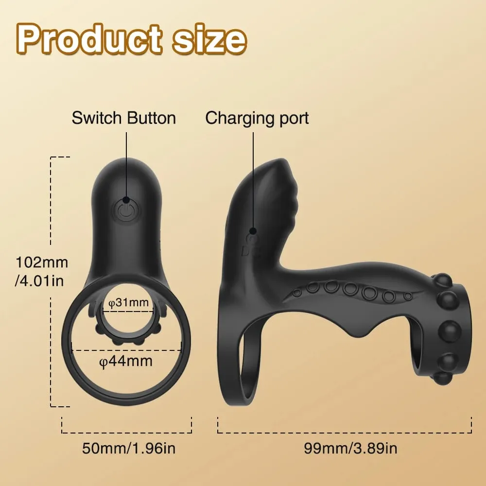 Adult Supplies Vibrating Cock Ring Clitoral Stimulation Vibrator Penis Ring G Spot Delayed Ejaculation Sex Toys for Men Couple — image 5