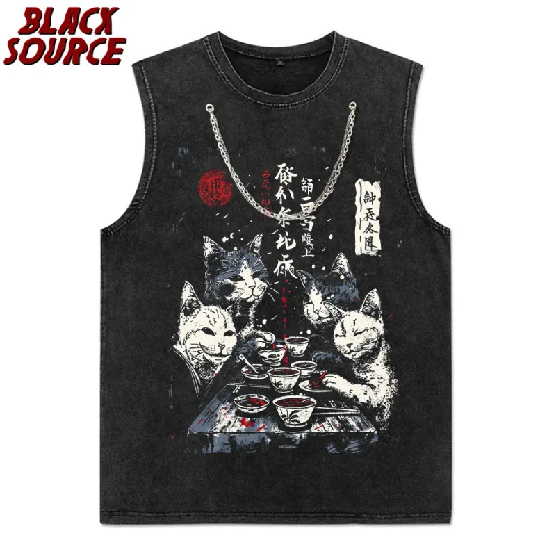 T0220 Cute Ramen Japanese Cat Hoodie, Unisex Cartoon Graphic Pullover Sweatshirt, Casual Streetwear Loose Fit Daily Wear — image 10
