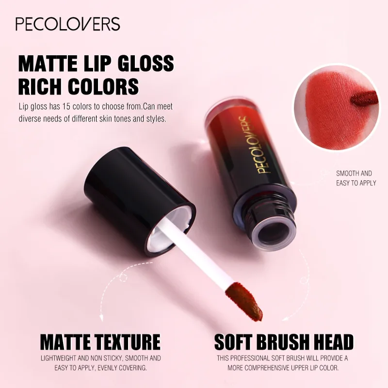 Multiple Colors Matte Velvet Lip Gloss Waterproof Long-lasting Non-stick Cup smooth Lipstick To Apply High Color Rendering — image 4