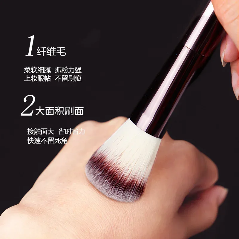 1 piece #2 Blush Makeup brushes Powder Contour Blusher Make up brush exquisite Professional Cosmetic tool metal handle with box — image 2