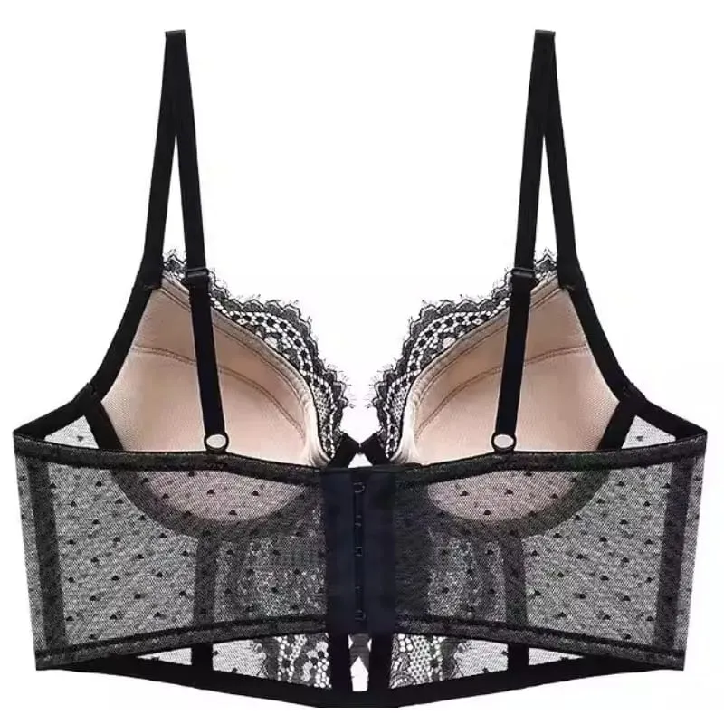 Push Up Spets Underkläder Set för kvinnor Sheer Chemise med mjuk bygel BH Fishbone Teddy Sexig Bröllopsbröllop Smekmånad Outfit S-XL — image 3