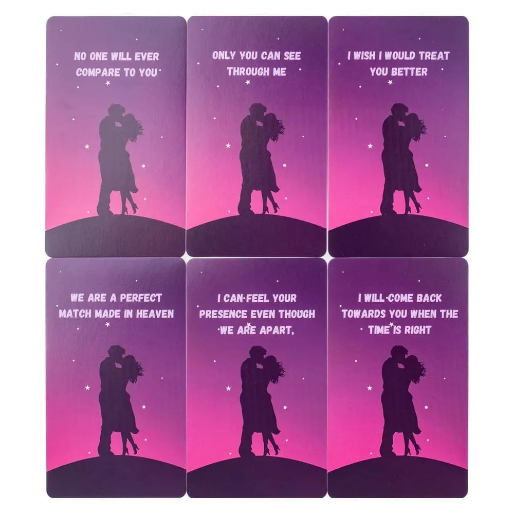 64 cartas amantes mensagens oracle cartões para festa de família alta qualidade fortuna dizendo cartas de adivinhação baralho jogo de tabuleiro 10.3*6cm — image 5