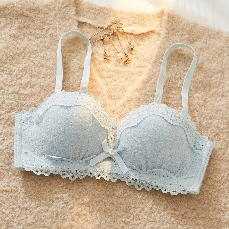 Ren Gợi Cảm Bộ Có Đệm Dày Nhỏ Nâng Ngực Định Hình Nửa Áo Cúp Ngực Che Khuyết Điểm Ngắn Dùng Thân Thiết Quần Lót — image 14