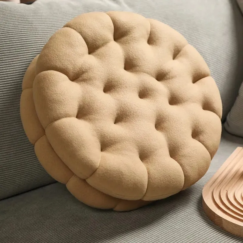 Real life Biscuit Shape Plush Cushion Soft Creative Pillow Chair Car Seat Pad Decorative Cookie Tatami Back Cushion Sofa Home — image 12