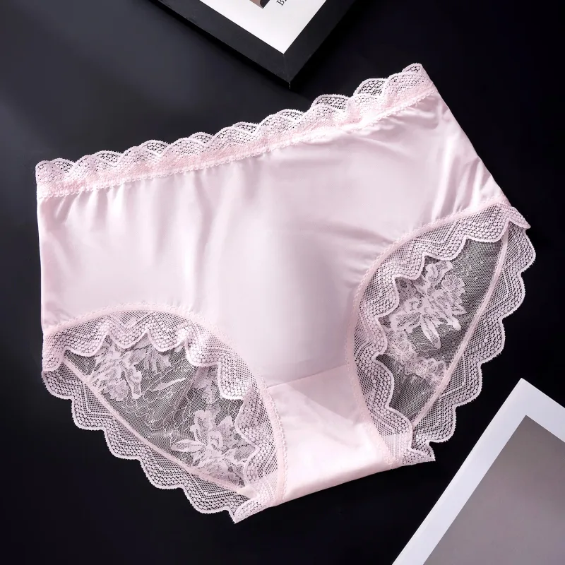 Thin Ice Silk Lace Men's Underwear Breathable Mid Waist Embroidery Comfortable Triangle Pants Traceless Hollow Out Male Briefs — image 17