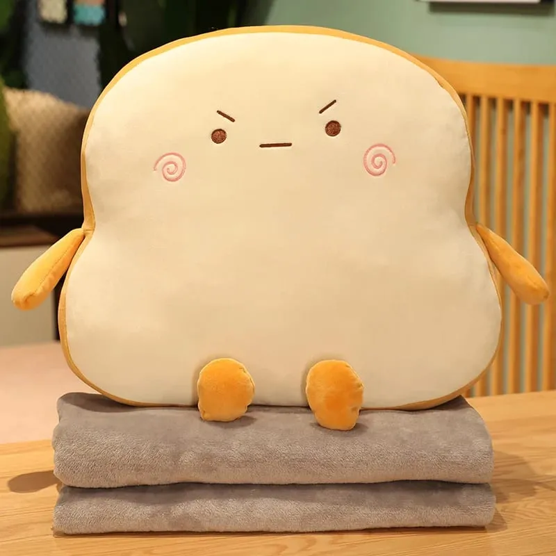 45x40cm Sop Bread Food Plush Pillow Stuffed Emotion Happy Smiling Squishy Seat Cushion Throw Pillow Lumbar Support Man Gift — image 18