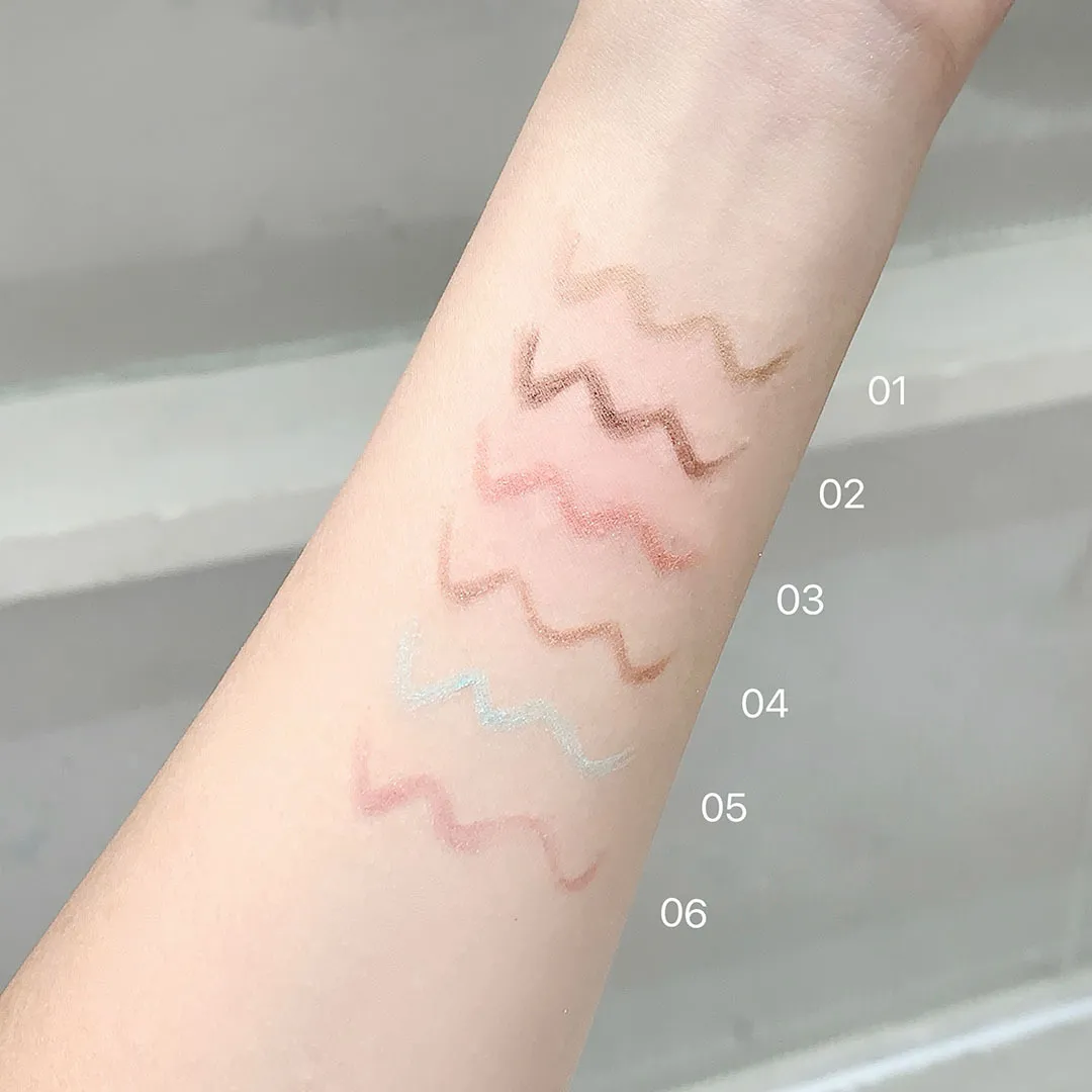 Perlglanz-Trauben-Eyeliner-Gel mit Pinselmischung, seidig glatt, Teebraun, Rosa, liegend, Seidenraupe, wasserfest, Eyeliner-Stift, Make-up — image 4