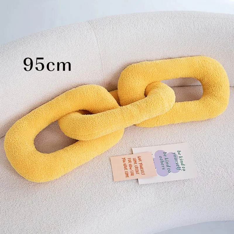 60-95CM Creative Iron Chain & Knot Pillow Stuffed Soft Sofa Cushion Nordic Style Home Plush Decoration Irregular Shaped Plush — image 20