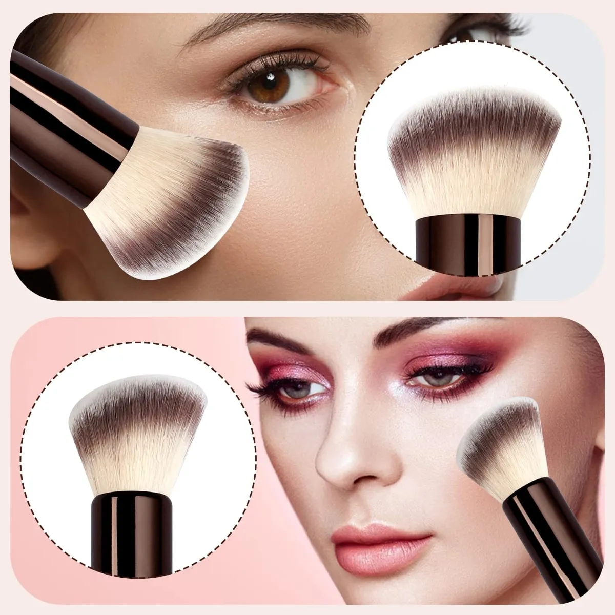 1pcs Double-Ended Foundation Makeup Brushes for Liquid Cream Powder Concealer Soft Fluffy Bristle Cosmetic Beauty Tools — image 2