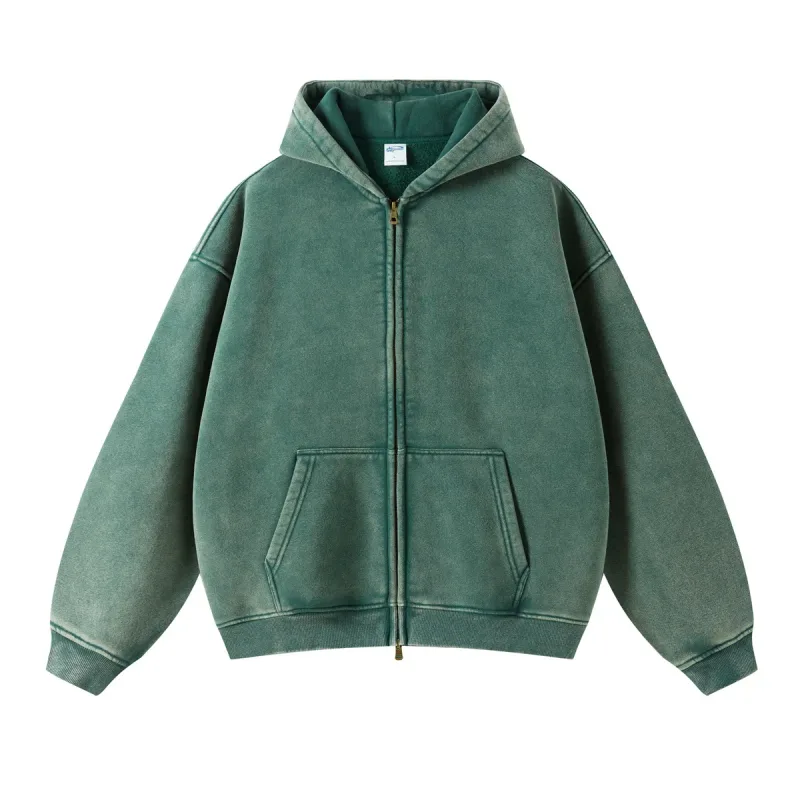 Batik fleece zippered hoodie — image 2