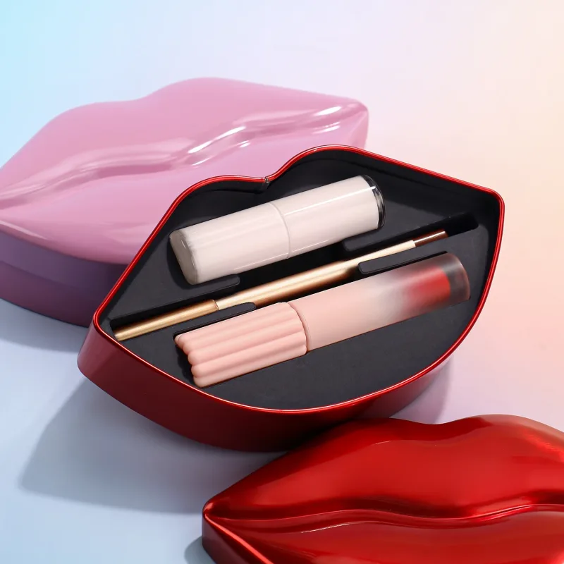 Lip Makeup Kit Private Label Lip Gloss Pencil Liner Balm Matte Glossy Lipgloss Set Wholesale 3 in 1 Gift Box — image 4