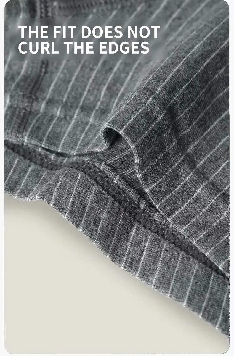 MiiOW 4Pcs Cotton Men's Boxer Underwear Graphene Antibacterial Man Trunks Breathable Striped Men Underpants Boxers Male Panties — image 6