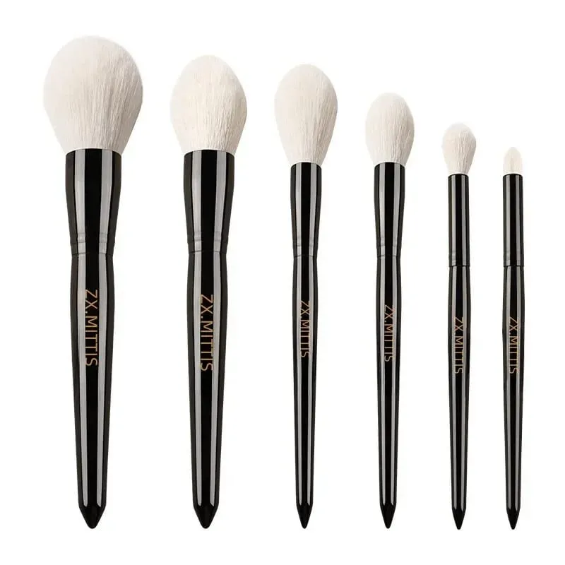 The Original Makeup Brushes Luxury Natural Long-Tip Goat Hair Black Handle Cosmetic Kit Tools for Powder Blush Highlight Shadow