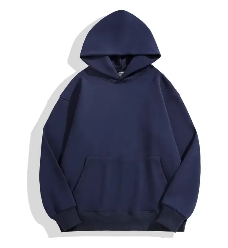 DIY Custom Your Brand LOGO 500GSM Heavy Weight New Autumn Winter Casual Thick Cotton Men's Top Solid Color Hoodies Sweatshirt — image 7