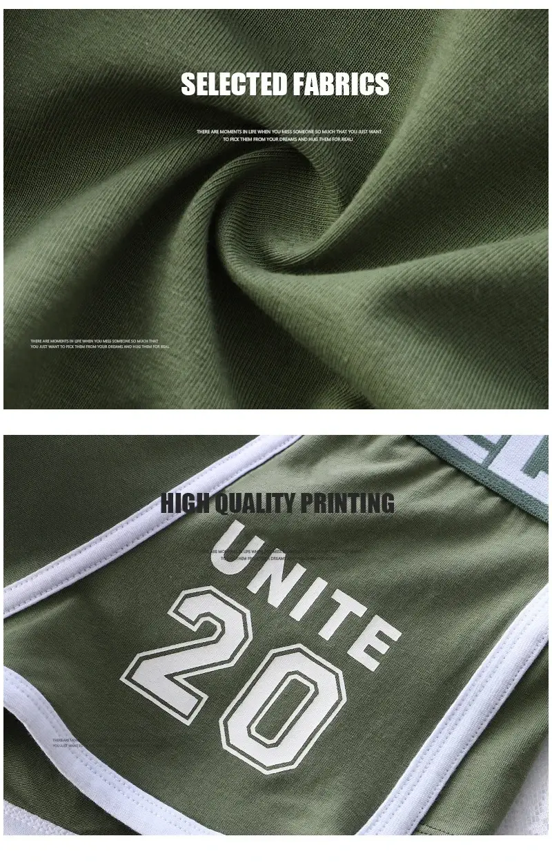 1/3pc Men Underwear Sports Boxer Shorts Cotton Oversized Solid Color Youth Fashion Sports Men's panties Comfortable Breathable — image 5