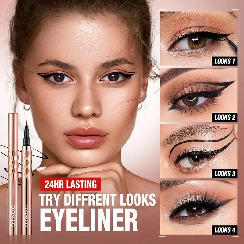 O.TWO.O 6-teiliges Make-up-Set, 2-in-1, Lippenstift, Augenbrauenstift, schwarzer Eyeliner, 4D-Faser-Mascara, komplettes professionelles Make-up-Set — image 2