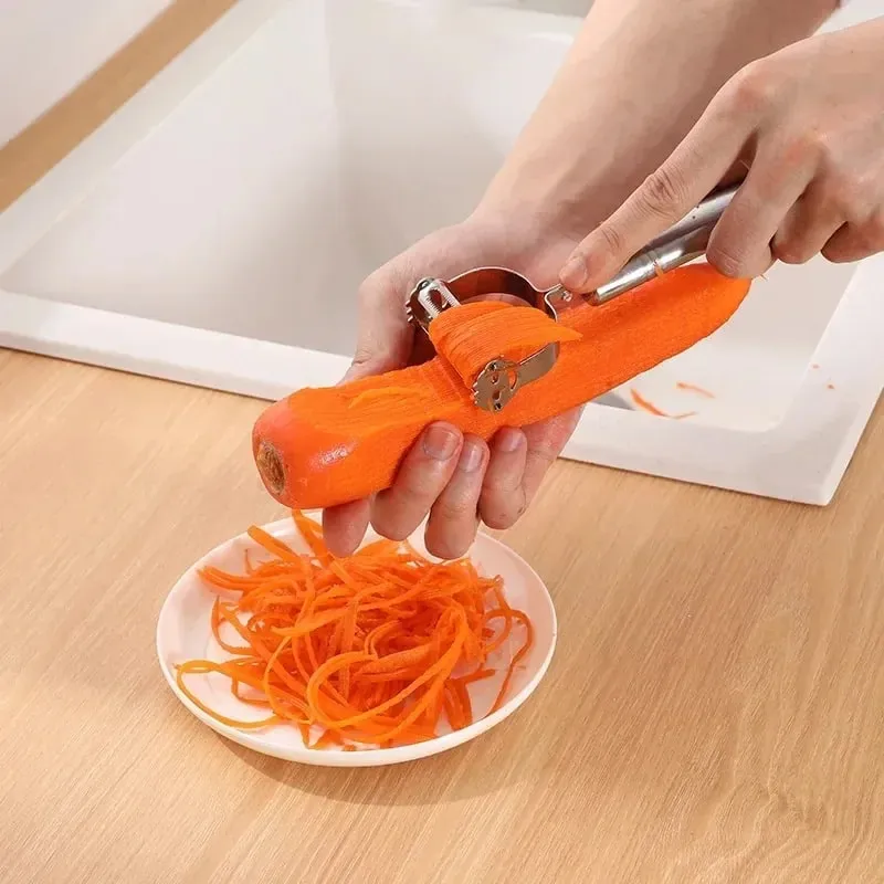 Stainless Steel Peeler Fruit Vegetable Melon Potato Carrot Cucumber Multifunction Grater Julienne Peeler Slice Home Kitchen Tool — image 4