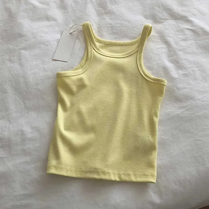 2024 Dámská tílka Sexy zkrácený top Dámské Ženy Letní košilka Camis Černá Bílá Sportovní oblečení pro ženy
