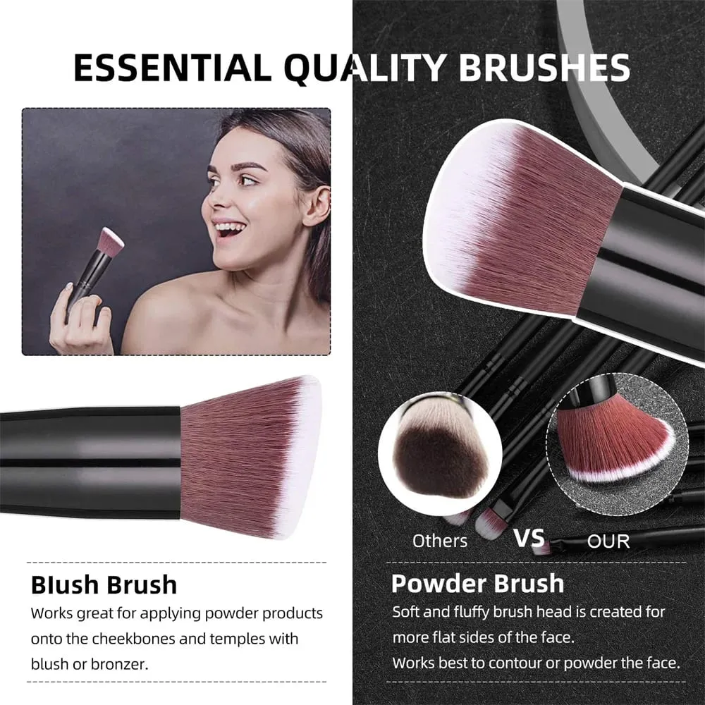 14-16PCS Professional Makeup Brushes Set Premium Makeup Kit Synthetic Hair Foundation Power Eyeshadows Blending Beauty Tools — image 4