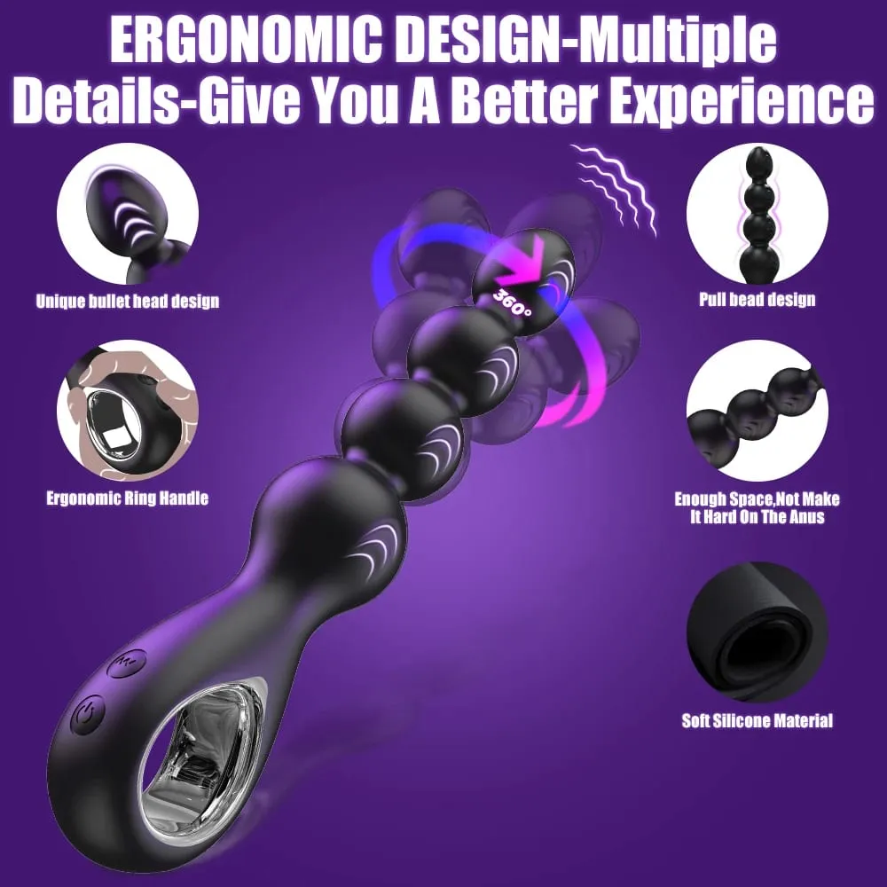 360° roterende analvibrator til mænd Prostata massager Butt Plug Anal bolde Voksen mandlige homoseksuelle onaneret legetøj Sexlegetøj til voksne — image 5