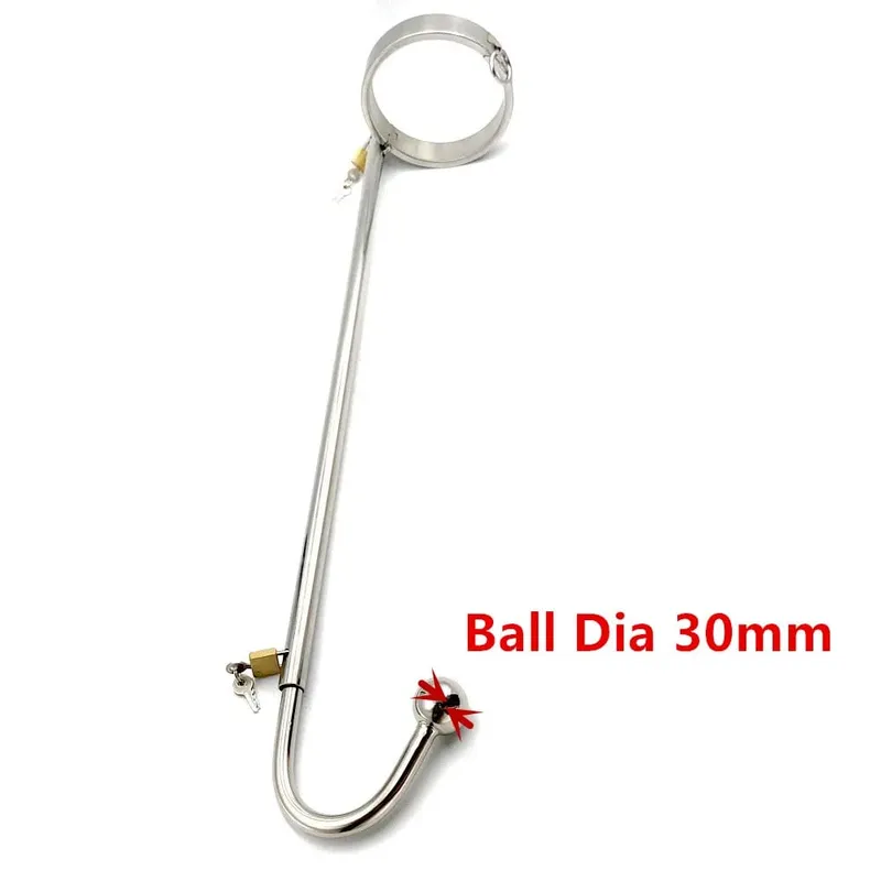 Lock Forced Collar Restraint Frame with Anal Hook Plug Stainless Steel BDSM Bondage Collar SM Sex Toy for Couple Adult Game — image 10