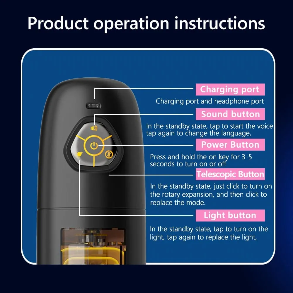 6 in1 AutomaticTelescopic Rotation Masturbator Cup App Control Pocket Pussy Penis Blowjob Machine Sex Toys for Adults Men