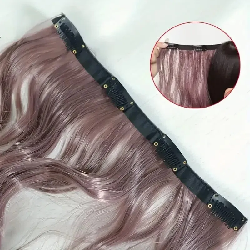 Curly water waves a four-cal highlight hair extension invisible synthetic hair extensions natural and traceless — image 4