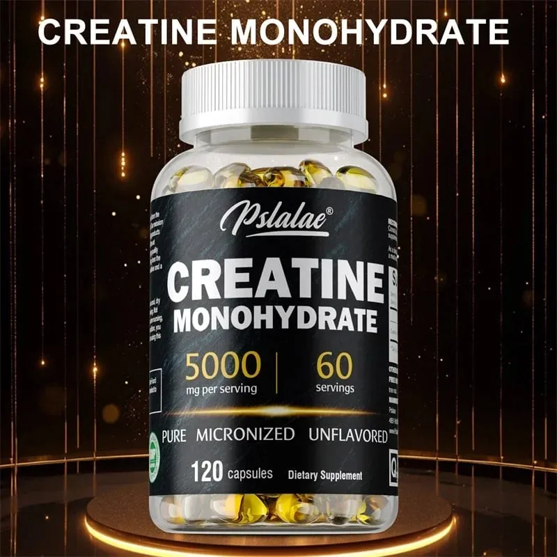 Creatine Monohydrate Capsule - Enhance Muscle Strength Relieve Fatigue Promote Energy Production and Improve Performance — image 1