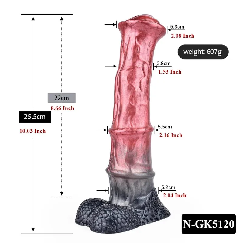 Dildo Kuda Silikon Palam Dubur Zakar Panjang Simpul Besar G-spot Perangsang Faraj dengan Cawan Sedut Mainan Seks Dewasa untuk Wanita Lelaki