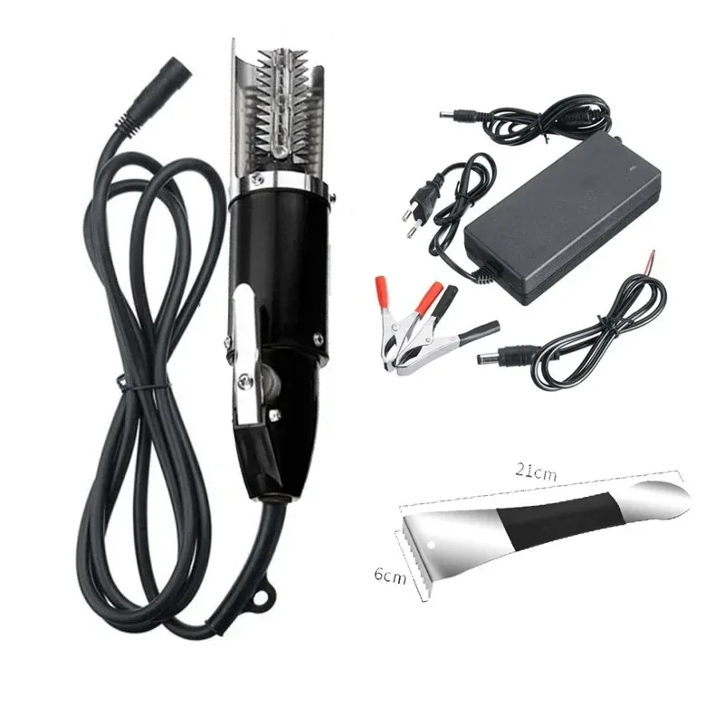 Seafood Knife 120W Waterproof Electric Fish Scale Scraper Fishing Scalers Clean Easy Fish Stripper Remover Cleaner Tool
