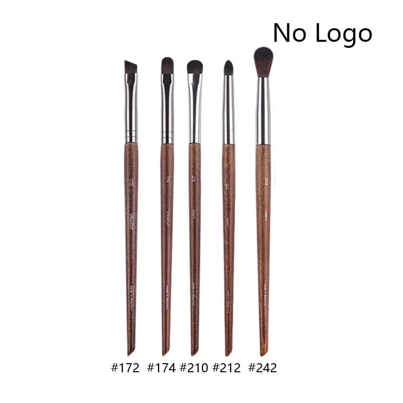 5pcs/set Natural Wood Eyeshadow Makeup Brushes Eye Detail Make Up Brush Concealer Crease Smudge Cosmetic tools Set Thin liner — image 20