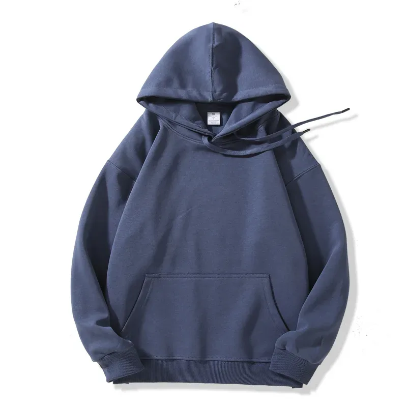 Customized Your Brand Logo DIY Design 600GSM Mens Hoodies High-quality Women Sweatshirt Solid Color Cotton Loose Streetwear — image 41