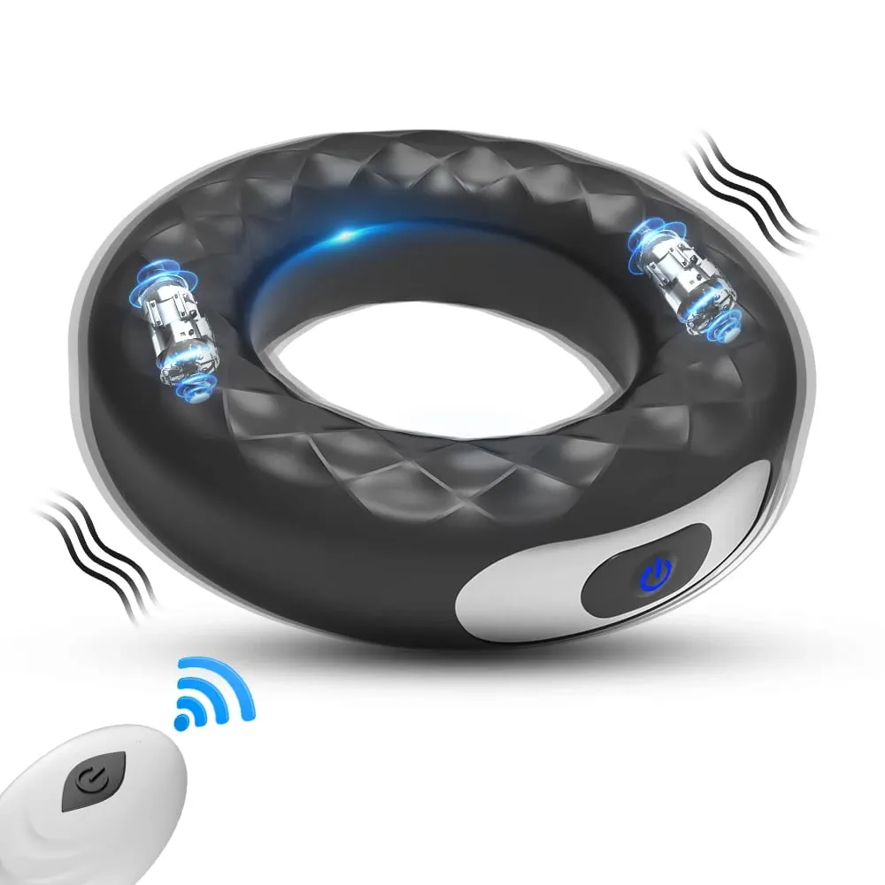 Vibrating Penis Cock Ring Delay Ejaculation Erection Scrotum Stimulator Sex Toys for Adult 18 Couple Man Wireless Masturbators — image 1