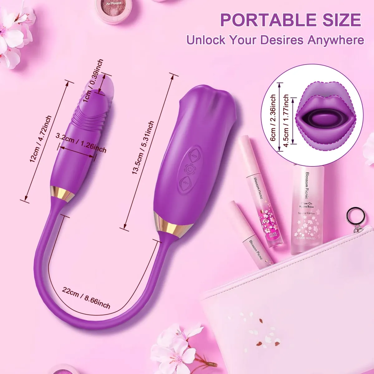 Sucking Vibrator for Women Biting Oral Mouth Thrusting Telescopic Dildo Tongue G-spot Nipple Clit Stimulation Female Sex Toys — image 5