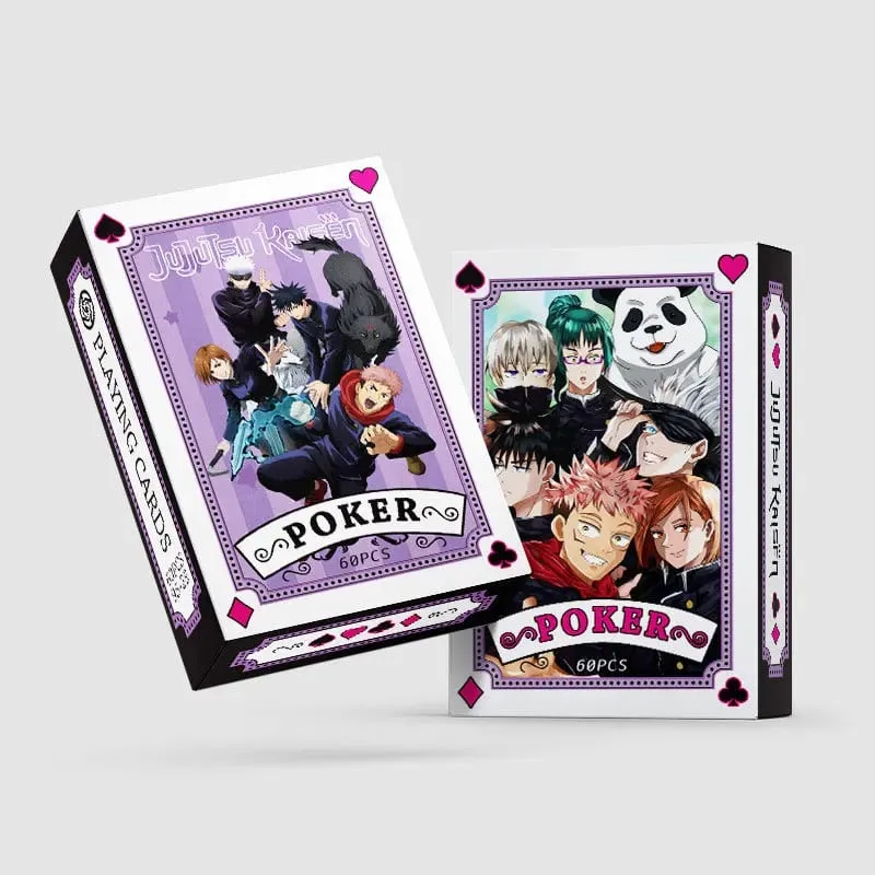 Anime Poker Toy Jujutsu Kaisen Board Game Cards Gojo Satoru Itadori Yuji Cosplay Hardcover Gift — image 2