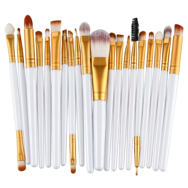 20 PCS Makeup Brush Set Eye Shadow Brush Set Foundation Brush Beauty Tools Soft Man-made Fibers Full Set Makeup Brush — image 4