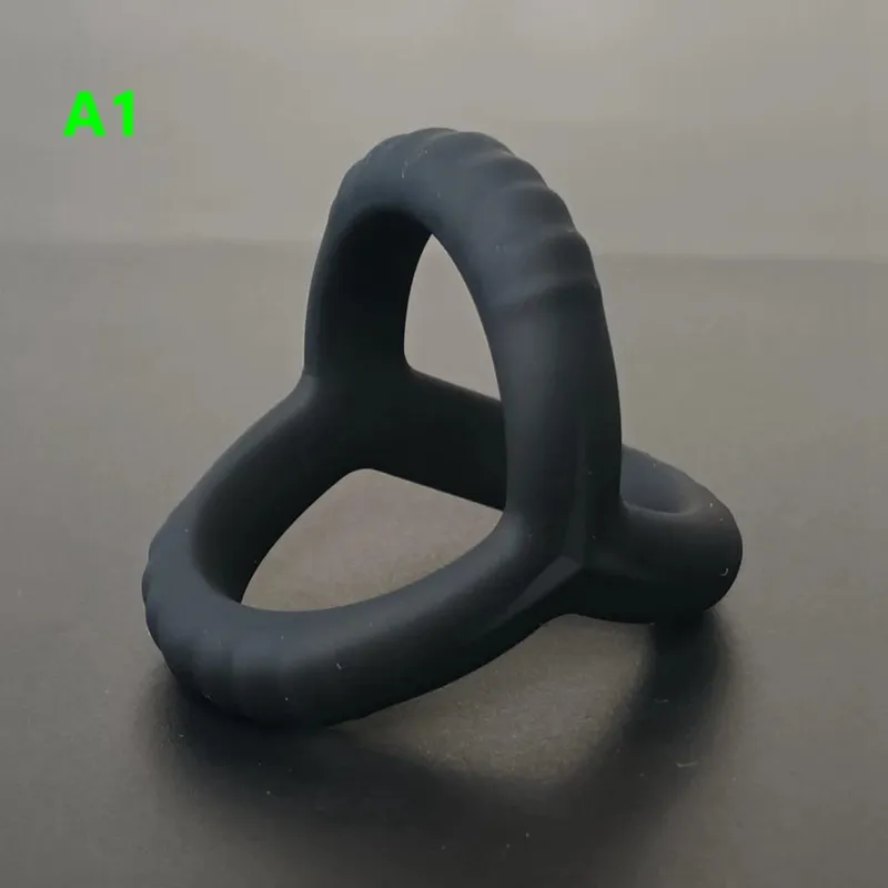 Male Penis Sleeve Dual Cock Rings Delay Ejaculation Nozzle Penis Rings Enlargement Reusable Cockring Sex Toys for Men Adults — image 8