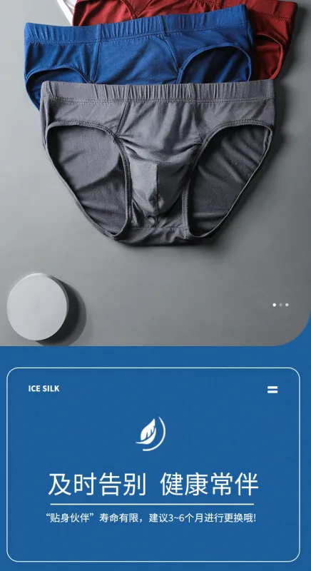 Intimo da uomo, slip da uomo, mutande modali sottili estive, fascino sessuale, pantaloncini traspiranti a vita bassa da uomo di grandi dimensioni — image 22