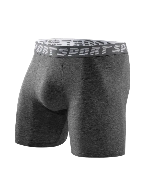 10 Pieces Men's Long Underwear Breathable Soft Men's Long Boxer Briefs Personality Trend Fashion Athleisure Classic Men's Pants — image 9