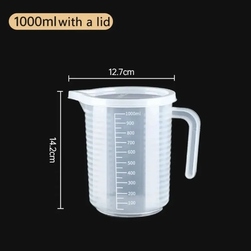 Measuring Cup Transparent Plastic Laboratory Beaker Graduated Liquid Jug Cup Kitchen Baking Cooking Measurement Scale Container — image 14