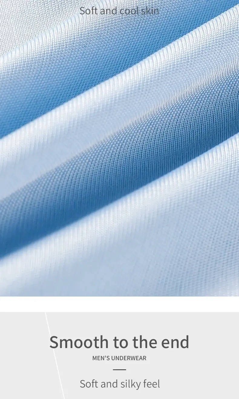 Cueca esportiva masculina de seda gelo, roupa íntima de verão para homens, perna fina, respirável, tamanho grande, roupa estendida, virilha, boxers — image 4