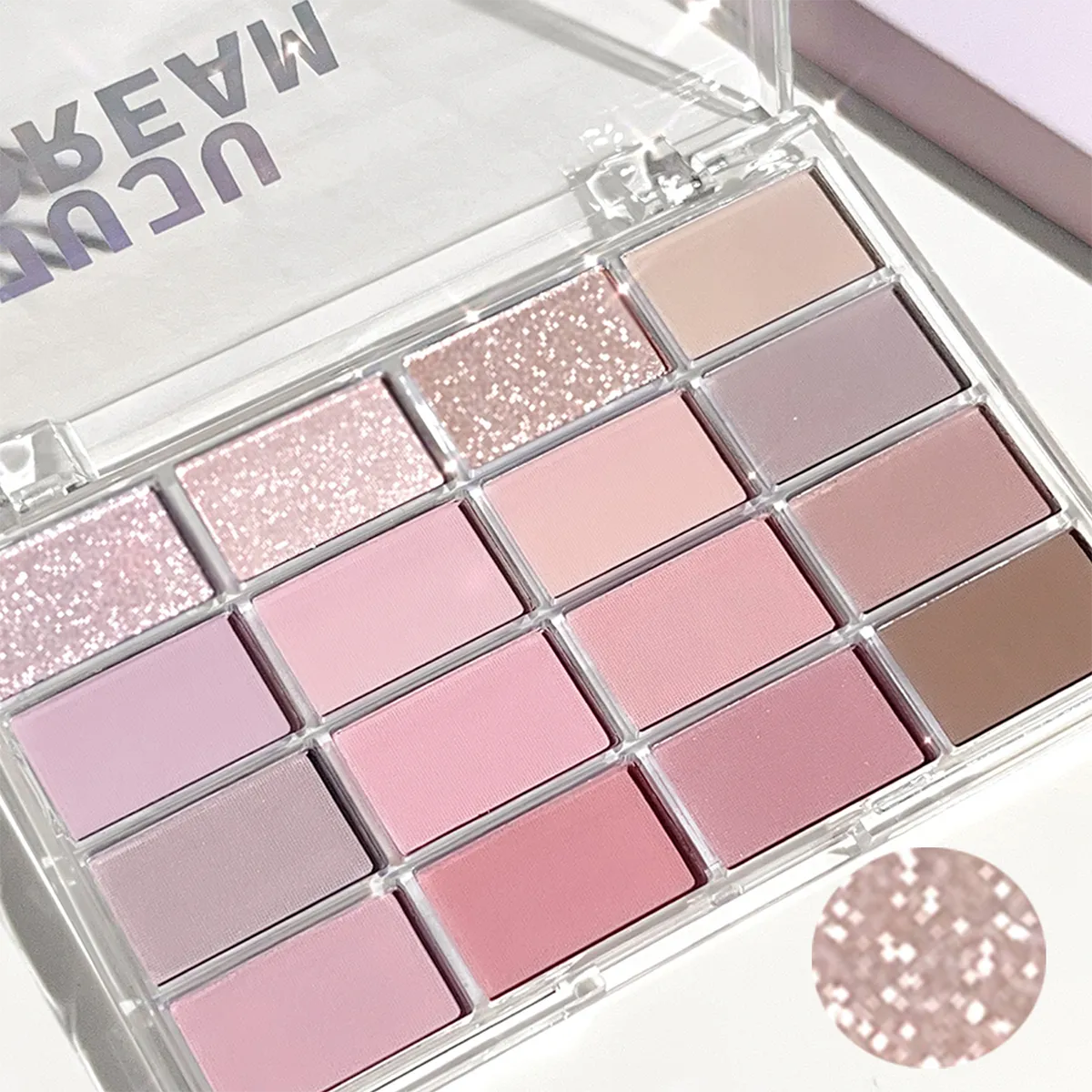 16-Color Eyeshadow Palette Matte & Shimmer – Nude Earth Tones Silky Blendable Texture Korean Style Natural Eye Makeup Look — image 2